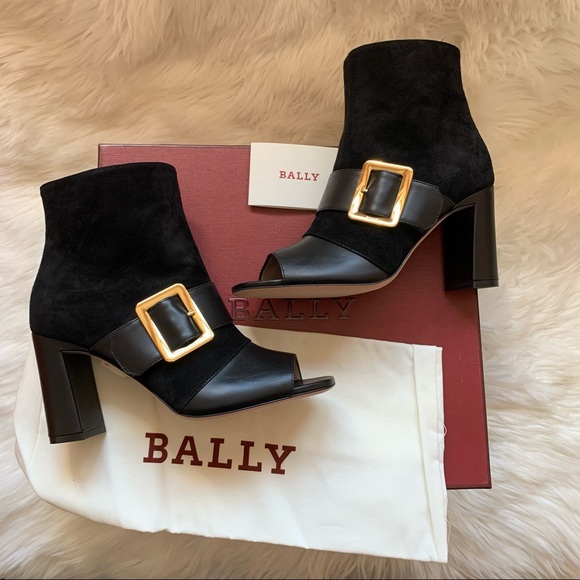 Bally Shoes - New! Rare! BALLY Jayde 85 Peep Toe Suede Booties